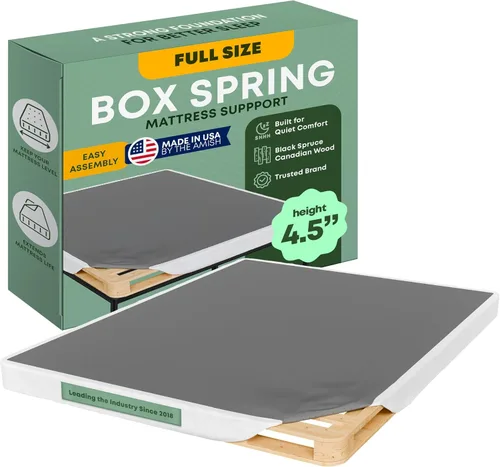Miniatura 25 de Greaton, 10” Twin Box Spring Only for Twin Size Bed – Amish-Made in The USA – Solid Wood Mattress Foundation with Stable & Quiet Support