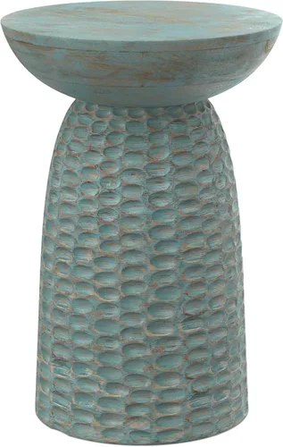 Miniatura 23 de SIMPLIHOME Boyd - Mesa auxiliar redonda de madera de mango maciza de 13 pulgadas de ancho x 18 pulgadas de alto, mesa de noche contemporánea hecha a