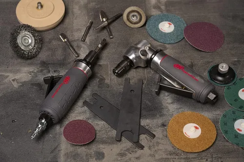 Miniatura 5 de Ingersoll Rand 5102MAX Amoladora Neumática de Troquel – Ángulo Recto, Agarre Ergonómico, Motor de 0.4 HP y 20,000 RPM, Herramienta Ligera, Bloqueo