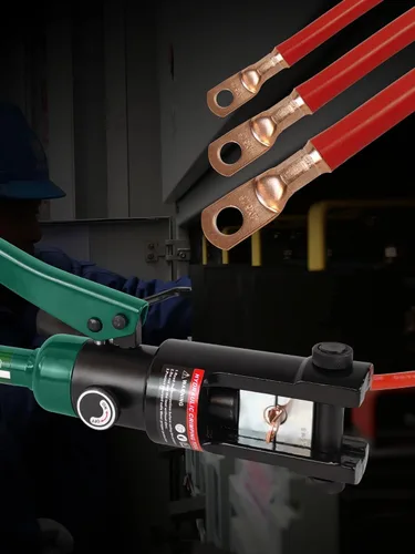 Miniatura 6 de Crimpadora de cables hidráulicos de 16 toneladas, herramienta de prensado de terminales de cable de batería con troqueles de cable estándar de EE.