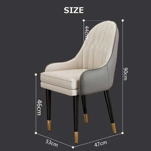 Miniatura 2 de Sillas de comedor modernas, sillas de comedor tapizadas de piel sintética de mediados de siglo, sillas auxiliares de ocio con patas de metal para 15