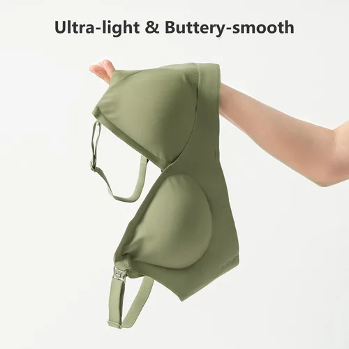 Miniatura 7 de Angelhood Paquete de 3 brasieres de lactancia para lactancia materna, suaves y sin costuras, brasier para dormir, bralette inalámbrico