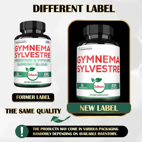 Miniatura 7 de Satoomi 1000mg Gymnema Sylvestre Suplementos - 210 Cápsulas - Extracto de Gymnema 20:1 con berberina HCl, Quercetina y más - Apoyo para la salud