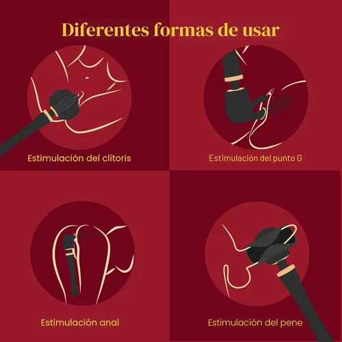 Miniatura 3 de Kit de Vibrador de Varita Tracy's Dog, Masajador Inalámbrico con 3 Accesorios de Silicona para Estimulación del Clítoris, Punto G y Anal, Juego