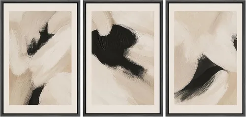 Miniatura 74 de SIGNFORD Impresión en Lienzo Enmarcado Conjunto de Arte de Pared Arte Abstracto Terroso en Tonos Marrón Profundo y Beige Arte Moderno Decorativo