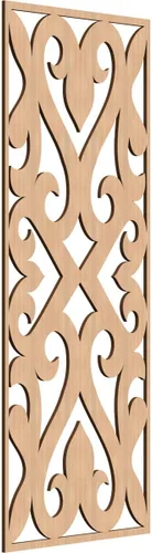 Miniatura 60 de Keene Paneles de pared decorativos de madera con calado, 9 3/8 pulgadas de ancho x 24 3/8 pulgadas de alto x 1/4 de alto, roble rojo rojo (Red Oak)