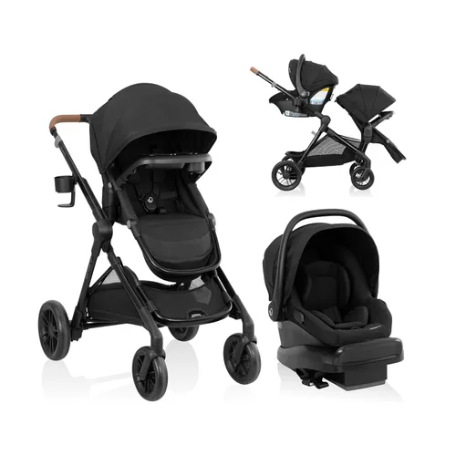 Miniatura 16 de Sistema de transporte modular Evenflo Pivot Xpand con asiento de coche para bebé LiteMax (Negro Ayrshire)