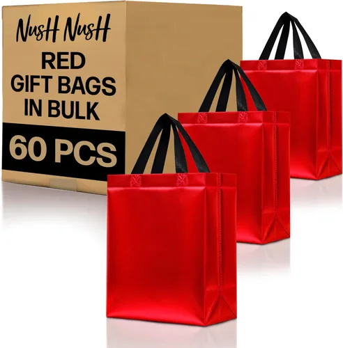 Miniatura 44 de Nush Nush Bolsas de regalo de color azul aguamarina de gran tamaño – Juego de 30 bolsas de regalo azul claro brillante con asas a granel – Bolsa