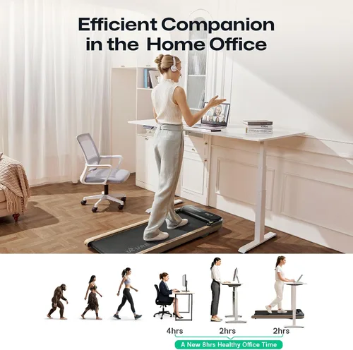 Miniatura 3 de UREVO Caminadora Inteligente Plegable, Cinta de Correr para Escritorio de Pie con Doble Absorción de Impactos, Funcionamiento Silencioso, Aplicación