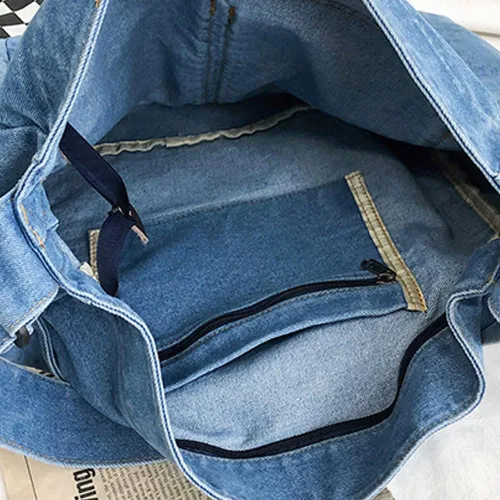 Miniatura 5 de Yohora Bolso de hombro de mezclilla, estilo casual, ligero, retro, de viaje, bolso cruzado para adolescentes, niñas y mujeres