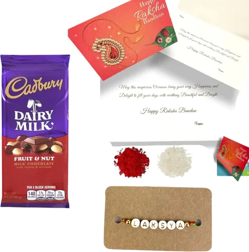 LoveNspire Rakhi con nombre personalizado para hermano Raksha Bandhan de diseñador hecho a mano hilo Rakhi para Bhaiya Nombre personalizado Rakhi –