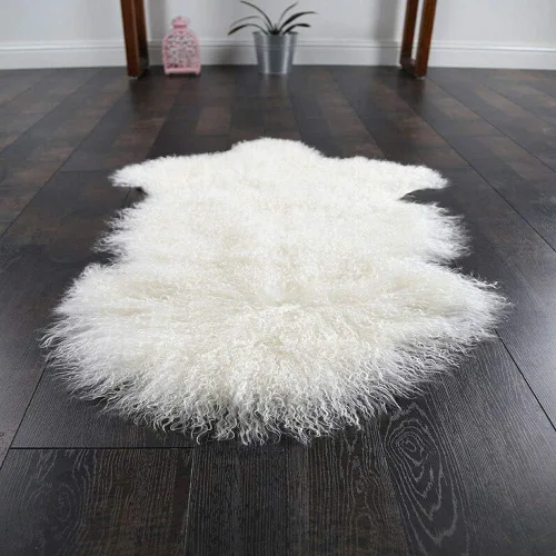 Alfombra de lana de cordero tibetana mongol auténtica, esponjosa, de piel de oveja rizada, alfombra para sofá, alfombra para sala de estar,