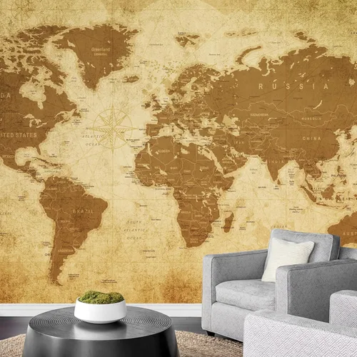 Miniatura 10 de wall26 Adhesivo de pared extraíble/mural de pared estilo panel de madera, bandera estadounidense y águila calva, arte digital internacional global
