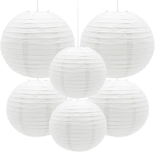 Miniatura 13 de 6 faroles de papel decorativos redondos colgantes para fiestas, aulas, bodas, Halloween, Navidad, decoración del hogar