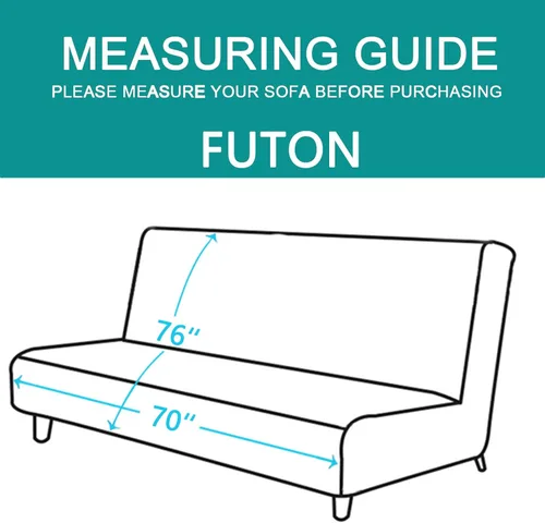 Miniatura 4 de U-NICE HOME Fundas para sofá estilo futón, reversible, sin reposabrazos, protector de muebles, resistente al agua (futón, beige/beige)