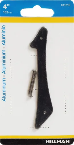 Miniatura 2 de Hillman 841618 Número de casa 1 de aluminio fundido a presión negro de 4 pulgadas
