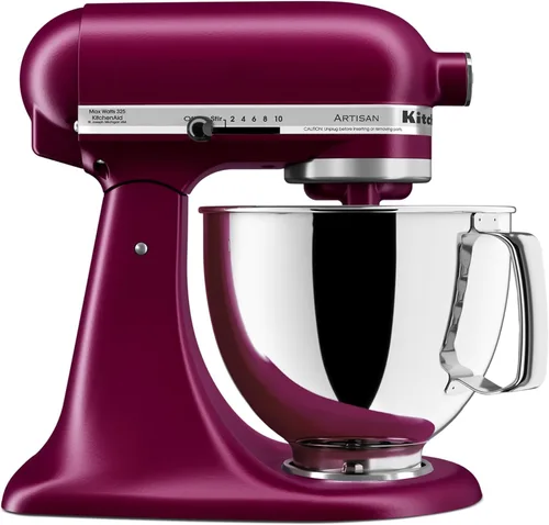 Miniatura 19 de KitchenAid Artisan Series KSM150PS - Mezclador de pie con cabezal inclinable de 5 cuartos de galón con escudo de vertido, rosa seca