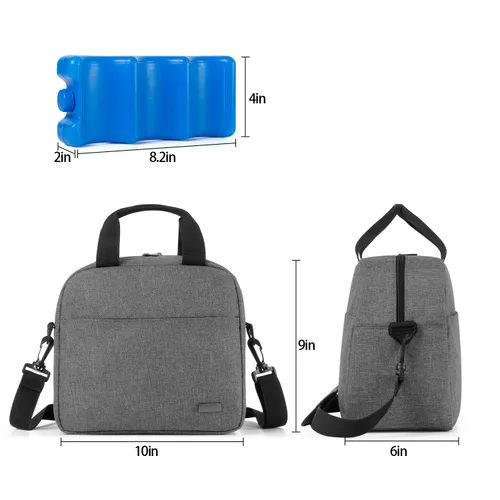 Miniatura 5 de Teamoy Bolsa enfriadora de leche materna con bolsa de hielo para 6 biberones grandes de hasta 9 onzas, bolsa enfriadora de biberones de viaje