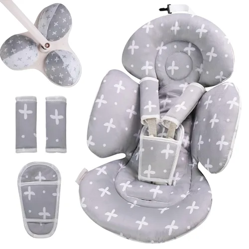 Miniatura 10 de Inserción para bebé Compatible con columpio 4moms Mamaroo y silla de auto para bebé, incluye 3 bolas de repuesto, inserción reversible para recién