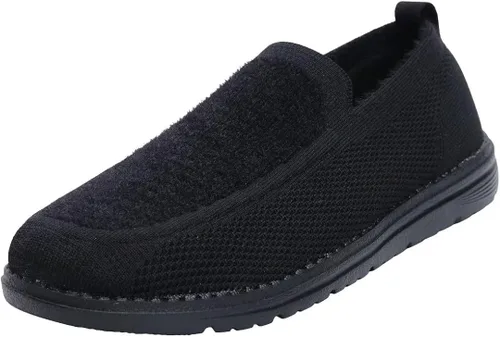 1TAZERO Mocasines sin cordones para hombre con plantillas de soporte de arco, zapatos casuales para hombre para fascitis plantar