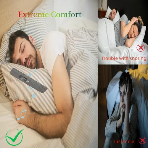 Miniatura 3 de Sleepbar - Altavoz debajo de la almohada, máquina de ruido blanco, mini altavoz portátil para dormir para viajes (negro)