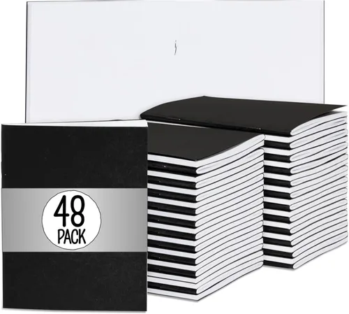 Miniatura 10 de Paquete de 24 diarios de papel kraft forrado, 48 páginas cada uno, cuadernos de papel A5 de 5.5 x 8.5 pulgadas a granel para estudiantes, escritura