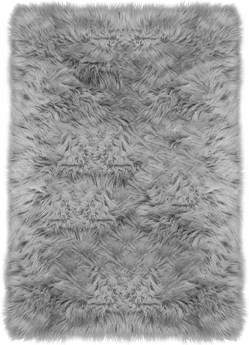 Miniatura 102 de Latepis - Tapete rectangular de piel sintética tipo lana de oveja suave, esponjosa y lavable para sala de estar, dormitorio, sala de juegos o Blanco