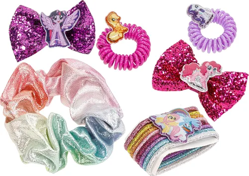 Miniatura 4 de My Little Pony - Mochila Townley Girl Bolsa de regalo de maquillaje cosmético incluye accesorios para el cabello y mochila de PVC transparente