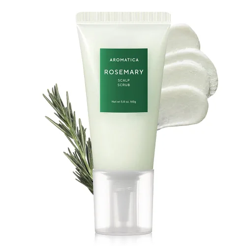 AROMATICA Exfoliante de cuero cabelludo de romero 5.82 oz / 165 g, tratamiento del cuero cabelludo, exfoliante del cuero cabelludo con exfoliante de