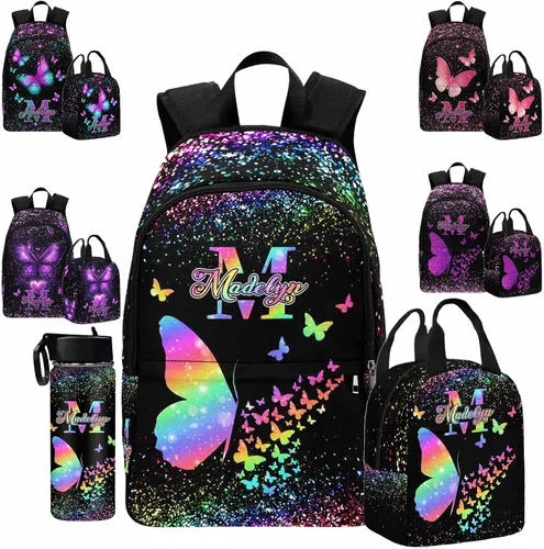 Miniatura 211 de Texto personalizado Elefante desgaste gafas mochila mochila mochila casual Daypack bolsa para mamá niñas, color86-4, Mochilas Daypack