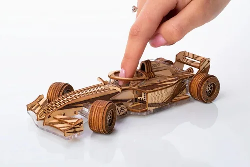 Miniatura 8 de Modelos Veter Mecánicos Madera y Plástico Rompecabezas 3D Racer V3 Fórmula Uno F1 Racing Car Self-Assembly Set