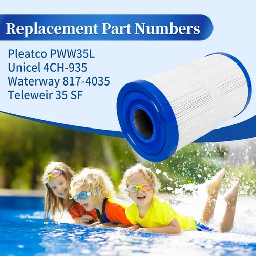 Miniatura 2 de Paquete de 1 cartucho de filtro de bañera de hidromasaje PWW35L de repuesto para Pleatco PWW35L, Unicel 4CH-935, Waterway 817-4035, Master Spas