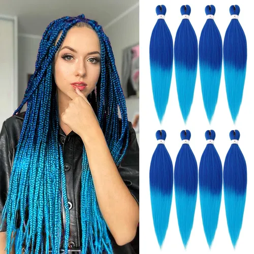 Miniatura 74 de Beyond Beauty - Trenzas preestiradas de cabello profesional sin picazón, ajuste de agua caliente, fibra sintética, textura Yaki, extensiones
