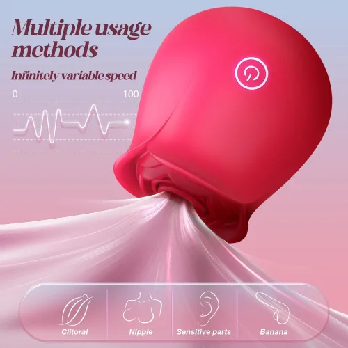 Miniatura 2 de Vibrador de rosa juguete sexual para mujeres - Neworld vibrador de aleteo 2EN1, juguete de rosa, 9 modos de golpeteo y succión, juguetes adultos