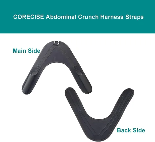 Miniatura 7 de Abdominal Crunch Harness Straps,Arnés de tracción de ejercicio trasero Correa de hombro, cinturón de crunch en forma de V, correas abdominales