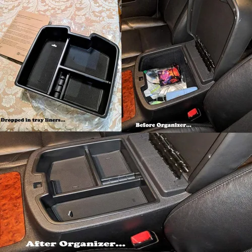 Miniatura 4 de EDBETOS Bandeja organizadora de consola central compatible con GMC Sierra 1500 Chevy Silverado Suburban 2500 Avalanche 07-13 Accesorio 07-14 Sierra