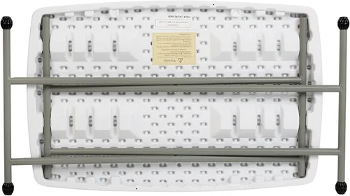 Miniatura 9 de EMMA + OLIVER Bandeja de TV plegable de plástico ajustable de 30 pulgadas de altura/mesa portátil en blanco granito