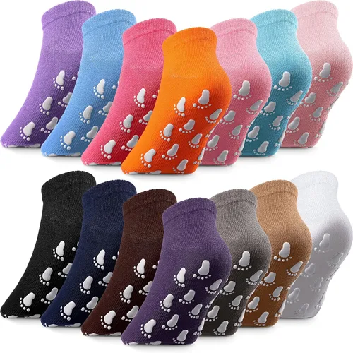 14 pares de calcetines antideslizantes para niños calcetines de agarre de tobillo para niños para pilates ballet entrenamiento descalzo pequeño