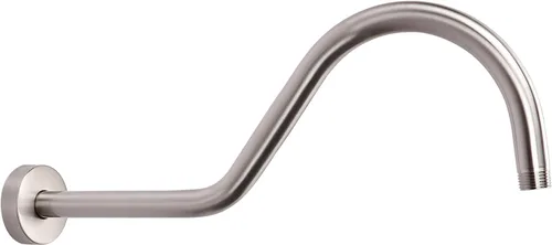 Miniatura 10 de Brazo de ducha en forma de S, tubo de extensión de cabezal de ducha de altura alta, conexión estándar de 1/2 pulgada con brida, impresionante