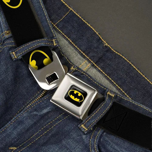 Miniatura 2 de Buckle Down Kids y Teens Símbolos de Batman ajustable cinturón de seguridad Cinturón de hebilla