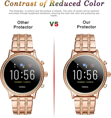 Miniatura 6 de Suoman Paquete de 3 protectores de pantalla para Fossil Gen 5 Julianna HR y Fossil Gen 6 para mujeres y hombres, película protectora de pantalla