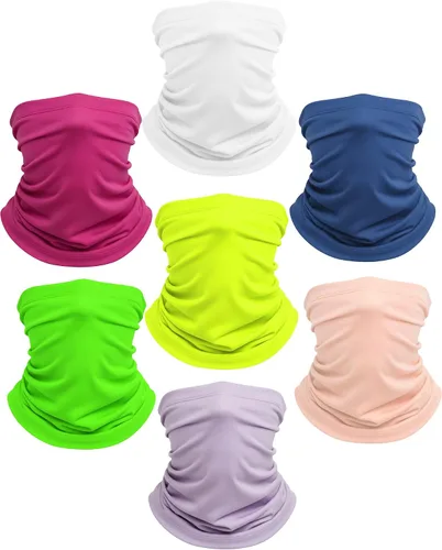 Miniatura 21 de Xeoxarel Neck Gaiter, 7 Pack Cooling UV Protection, Bandana Face Mask Scarf for Men and Women