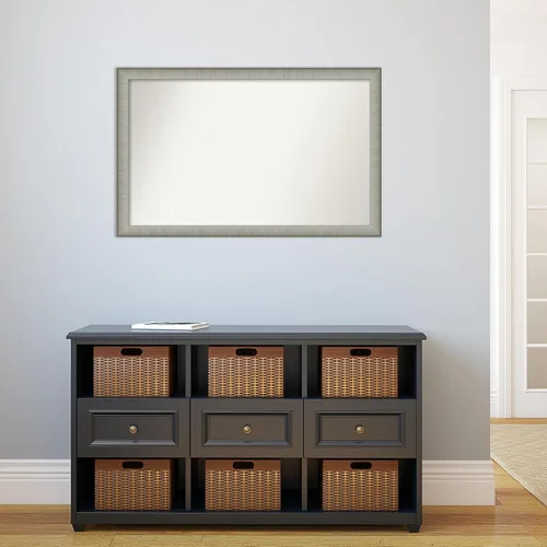 Miniatura 5 de Amanti Art Espejo personalizado, elegante espejo de baño estrecho de peltre cepillado, espejo de pared o espejo de tocador de baño sobre el Elegante