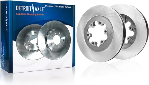 Miniatura 50 de Detroit Axle - Rotores de disco delantero + pinza de freno lateral del pasajero de repuesto para Mitsubishi Raider Dodge Dakota 2005-2008 - Juego