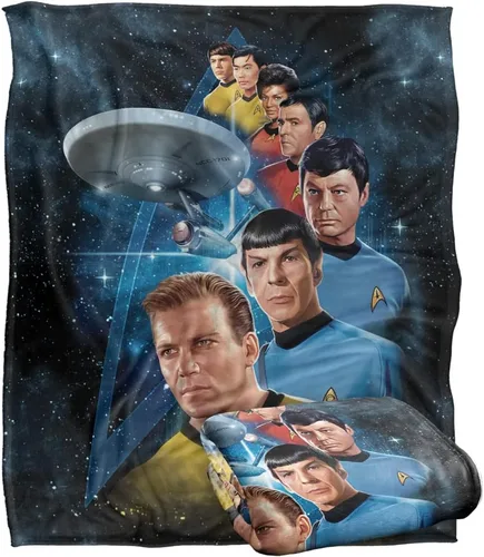 Miniatura 10 de Star Trek Among The Stars - Manta con licencia oficial de tacto sedoso, súper suave, 36 x 58 pulgadas