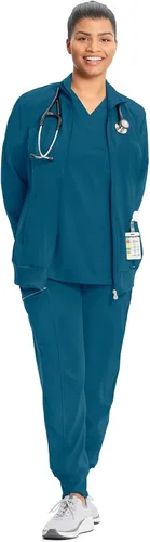 Miniatura 56 de Infinity by Cherokee 2391A - Chaquetas médicas con cremallera frontal para mujer, tela elástica en 4 direcciones