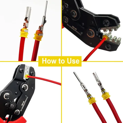 Miniatura 6 de 352 unids terminales de conector eléctrico impermeable Conectores de cable eléctrico automotriz Conector de 1/2/3/4 Pin con herramienta de crimpado