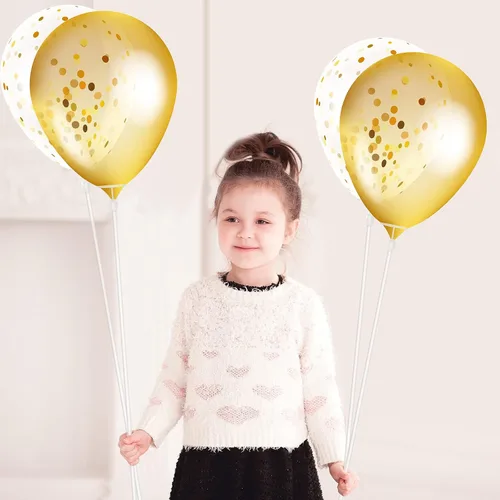 Miniatura 3 de Sumind Juego de 50 soportes transparentes para globos, palos largos y transparentes, soporte reutilizable con tazas para cumpleaños Bobo
