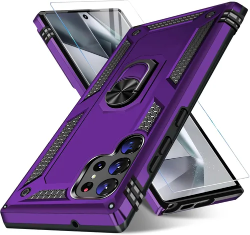 Miniatura 61 de Vaki Funda para Samsung Galaxy S22 5G con protector de pantalla integrado de grado militar, cubierta dura y resistente, funda resistente para Galaxy