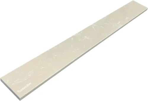 Borde de ducha de 60 pulgadas | Umbral de mármol de ingeniería beige para sistemas de bandeja de ducha Schluter Kerdi y azulejos Redi (6 x 60